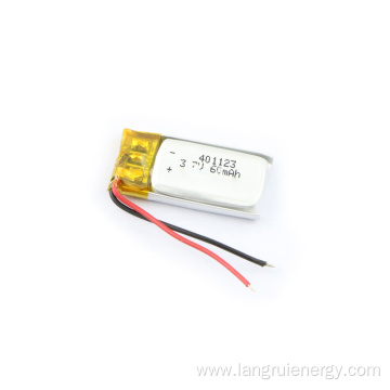 40mAh Rechargeable Lithium polymer battery